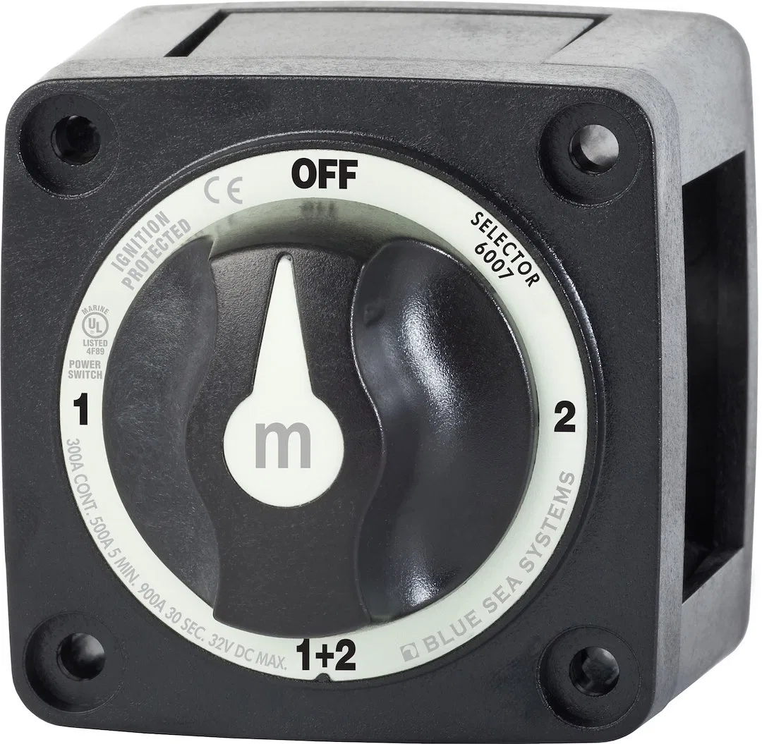 6007200-BSS – BLUE SEA Battery Selector Switch, Use To Switch Isolated Battery Banks To All Loads/ To Combine Battery...